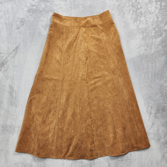 Christopher & Banks Dresses & Skirts - Vintage Christopher & Banks Skirt Women 4 Brown Microfiber A-Line Modest Western